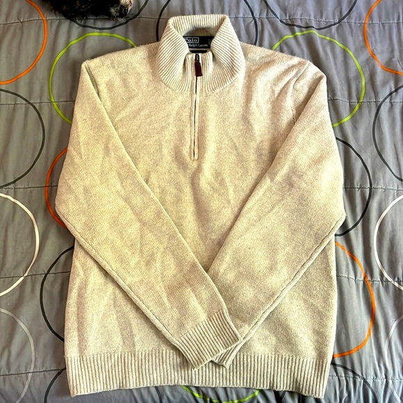 100% Cashmere Half-Zip Sweater - Picture 1 of 5